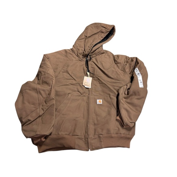 Carhartt Mens Active Jac Insulated Loose Fit Washed Duck Brown Jacket Sz 2x - Picture 1 of 5